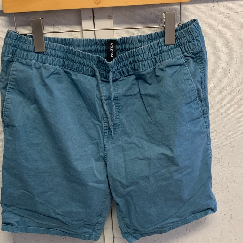 Volcom blue drawstring shorts